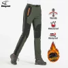 LNGXO – pantalon polaire épais et chaud pour femme, imperméable, coupe-vent, pour l'extérieur, randonnée, Camping, ski