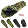 Sac de Couchage Militaire 4 en 1 Modulaire pour Randonnée, Camping, Hiver, Thermique, Type Adulte, Armée, Touriste, Randonnée en Plein Air