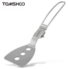 Tomshoo-Spatule pliante en acier inoxydable, tourneur, camping en plein air, randonnée, barbecue, pique-nique, cuisine, mini crêpes, plat à steak JXR